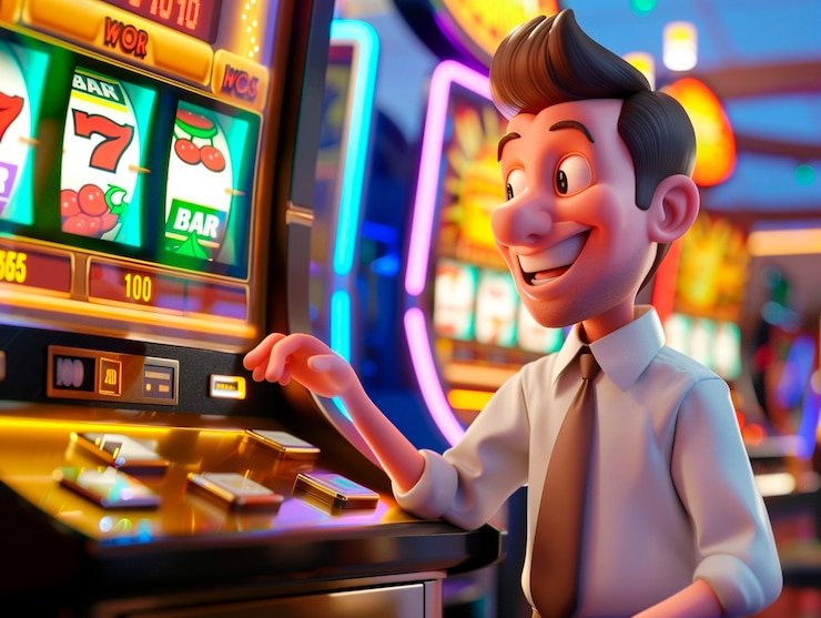 Pengguna memainkan Live Casino slotbet99 di smartphone dengan tampilan responsif